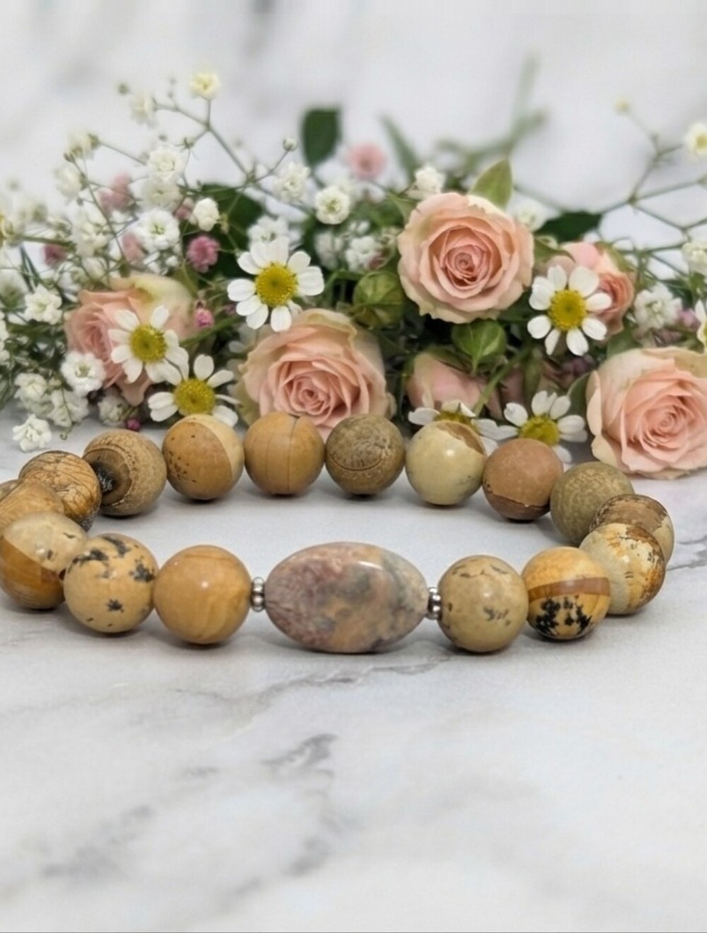 Picture Jasper/Rhodonute Bracelet